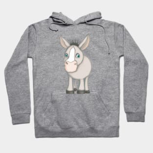 Cute Donkey Drawing Hoodie